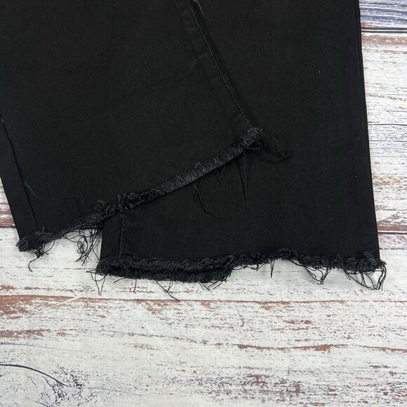 Judy Blue Boot Cut High Rise Button Fly Raw Hem Black Jeans 88670 Size 7/28 - Picture 8 of 8